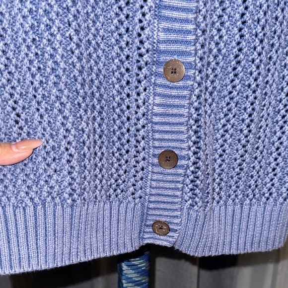 H&M - Women’s Blue Knit Cardigan Button down Sweater size Medium - Picture 10 of 11